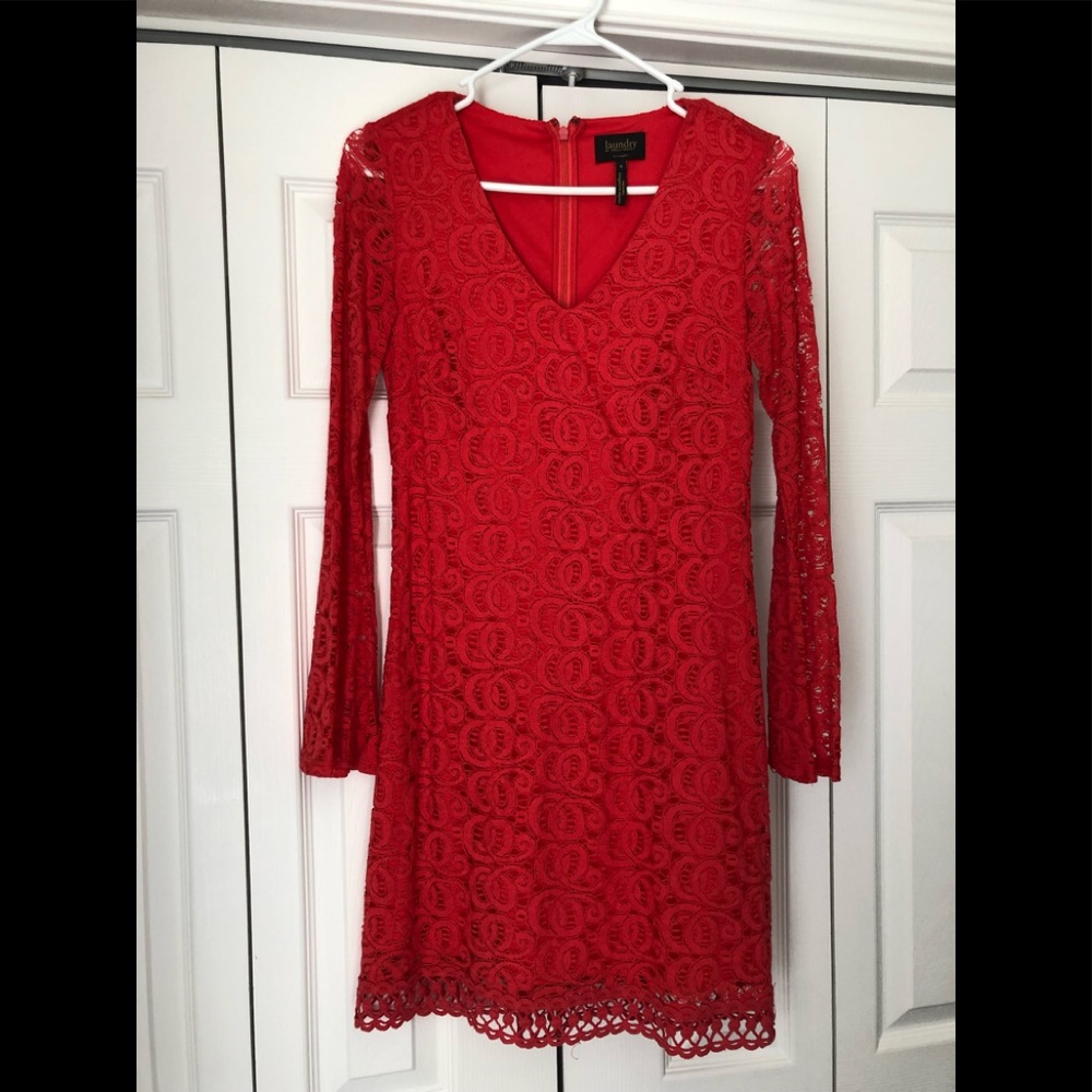 bell sleeved cocktail dress.